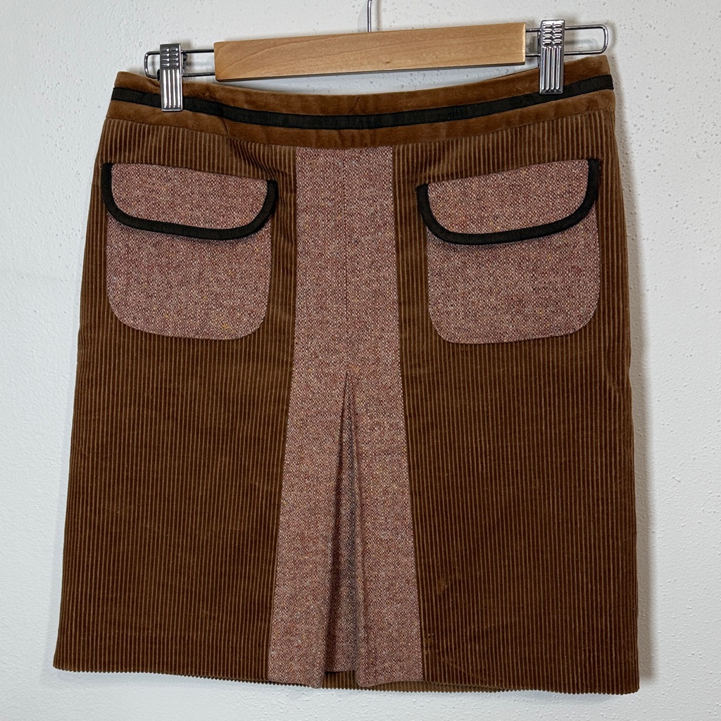 Loft Brown And Tan Skirt